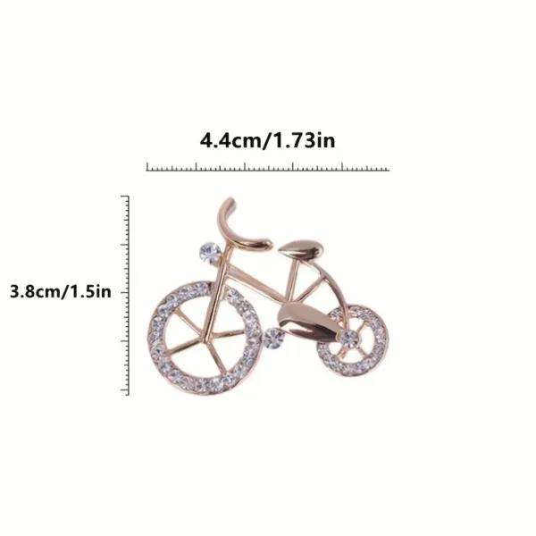 Trendy Women's Brooch Bicycle Design accessory - Image 4