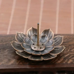 Metal Lotus Flower Incense Holder