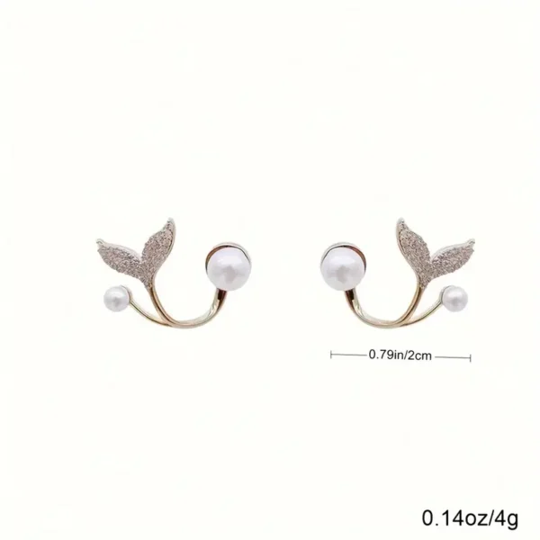 Tulip Faux Pearl Stud - Image 3