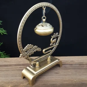 Deer and Pine Tree Incense Burner