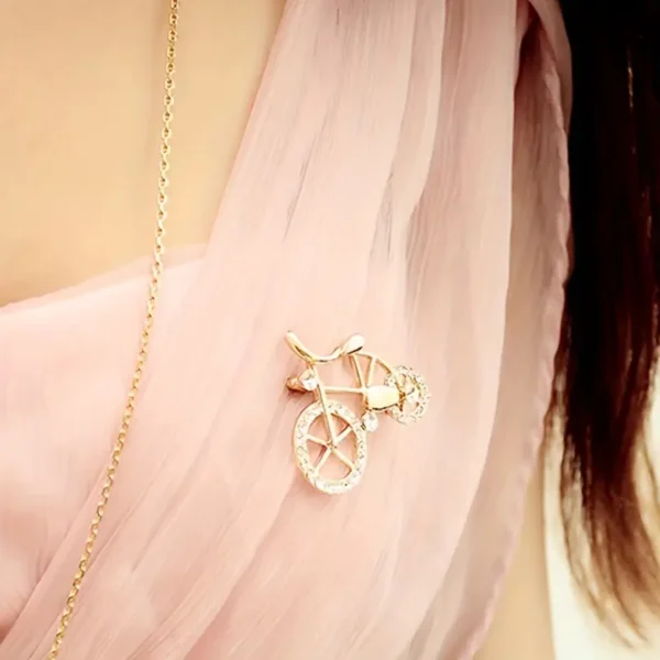 Trendy Women's Brooch Bicycle Design accessory - Image 5