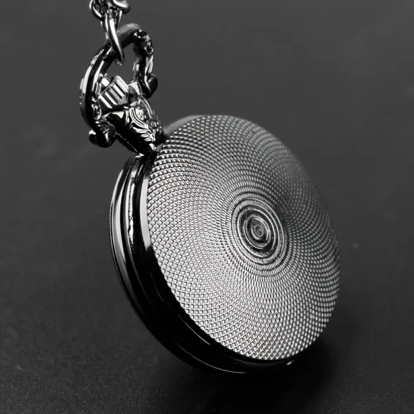 Elegant Black Pocket Watch - Image 2
