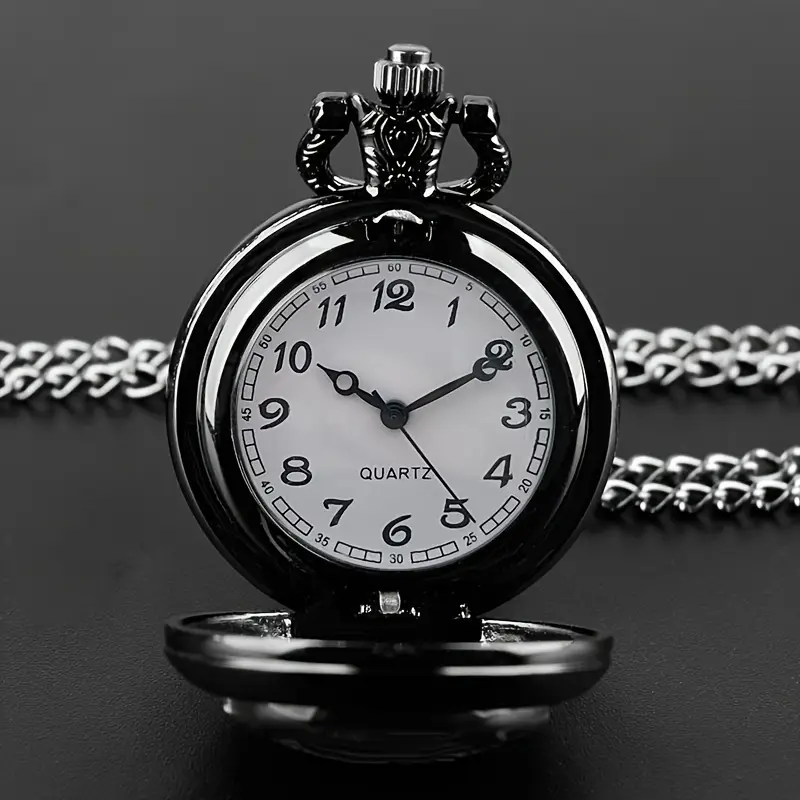 Elegant Black Pocket Watch