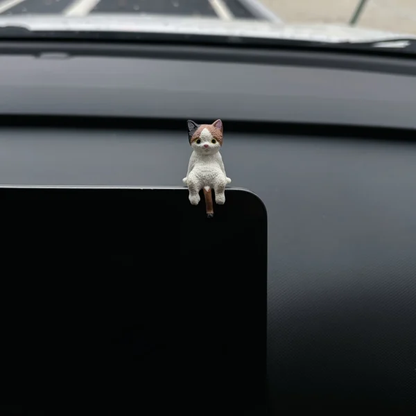 1/4pcs Set of Adorable Cartoon Cat Car Dashboard Decorations - Image 3