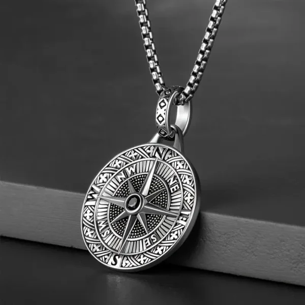 Dapper, Stylish Men's Compass Pendant - Image 3