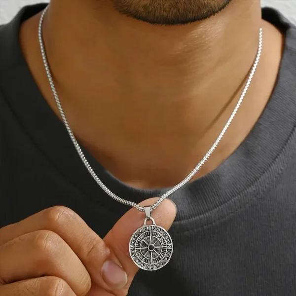 Dapper, Stylish Men's Compass Pendant - Image 4