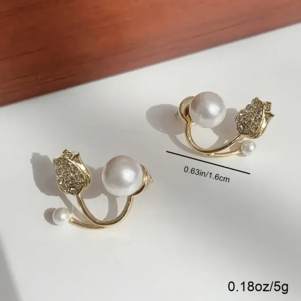 Tulip Faux Pearl Stud - Image 7